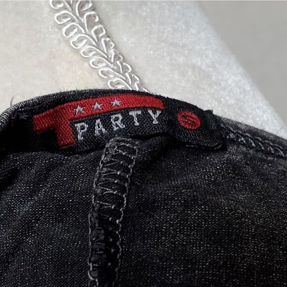 T-PARTY Stone Wash Black Bling I Love  Cowboys Striped Eyelet Mini Dress/Top Set - Picture 15 of 16